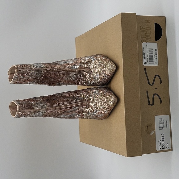 B1530- Steve Madden Viala Gold Rose Size 5.5 NWT - Picture 7 of 14